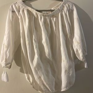 Size small Size small pineapple embroidered off the shoulder top